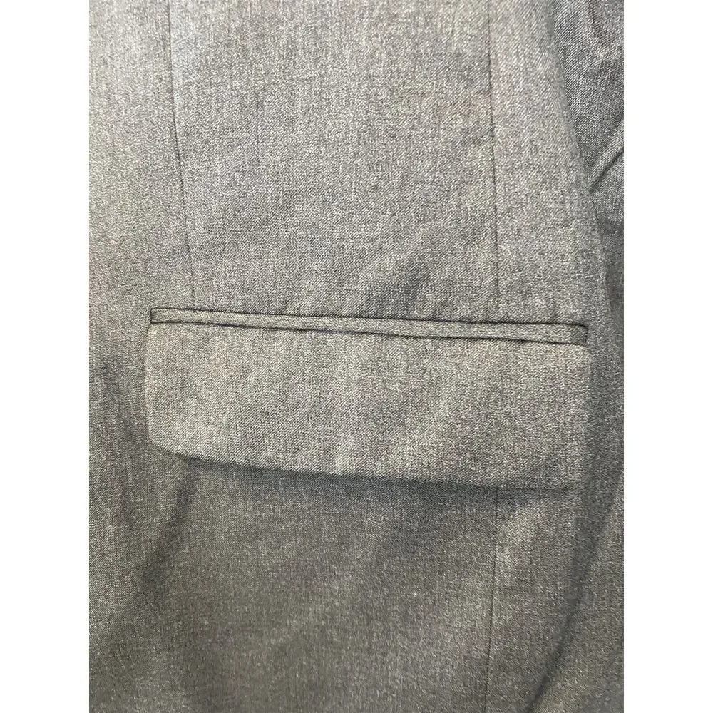 Lauren Ralph Lauren 44R‎ 100% Wool Gray Hopsack Blazer Jacket Sport Coat *FLAWS*